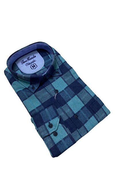TWO HANDS Чоловіча класична зимова сорочка в клітинку 2157