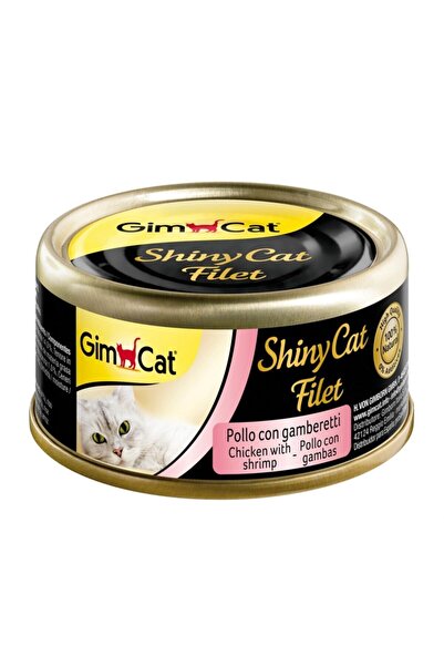 Gimcat Shinycat Fillet Chicken Shrimp Canned Cat Food 70 Gr