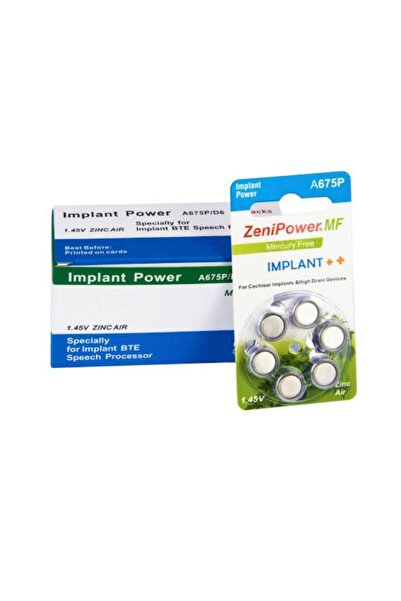 ZeniPOWER Koklear Implant Kulaklık Pili *675* Numara (10x6=60 Adet)