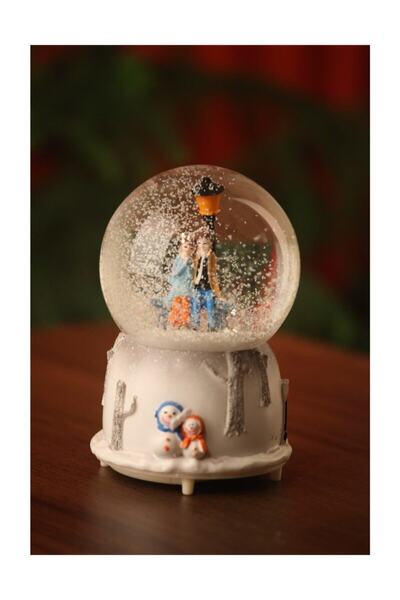DEMPOWER Sevgililer Günü Hediyesi Sonsuz Aşk Kış Masalı Kar Küresi & Müzik Ku...