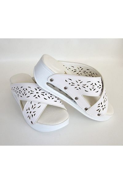 Nur Ortopedi Baklava Perforated Cross Band Open Airmax Slippers Sabo
