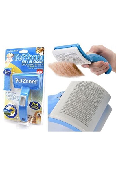 Bidolustore Petzoom Self Cleaning - مقص ومشط للعناية بالقطط والكلاب