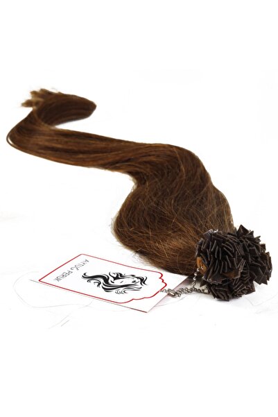 AYTUĞ PERUK Doğal Saç Keratin Kaynak Koyu Kumral 25 Adet 70 cm