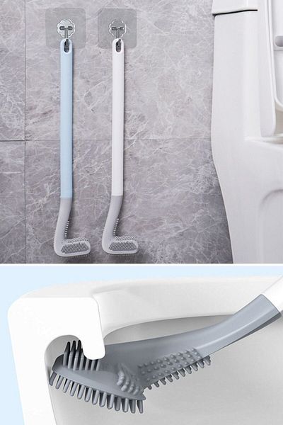 Buffer Golf Design Silicone WC Toilet Kitchen Cleaning Brush with Hook Gift