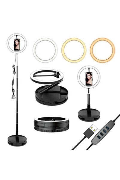 Protonust Ring Fill Light Led Işıklı Tripod 10 Inç Halka Youtuber Tiktok Maky...