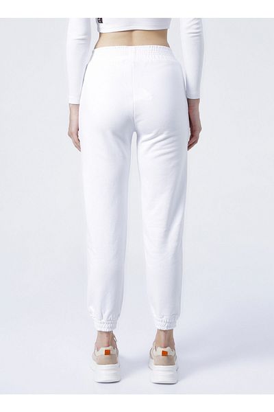 ECKO UNLTD Γυναικείο αθλητικό παντελόνι Ecko Unlimited Aisha Normal Waist Regular Fit Λευκό