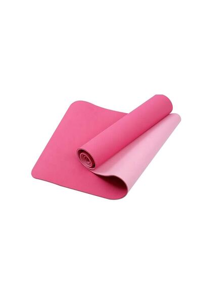 MİYANG Tpe Pilates Yoga Minderi 6 Mm, Taşıma Çantalı Çift Renkli Yoga Matı Pembe