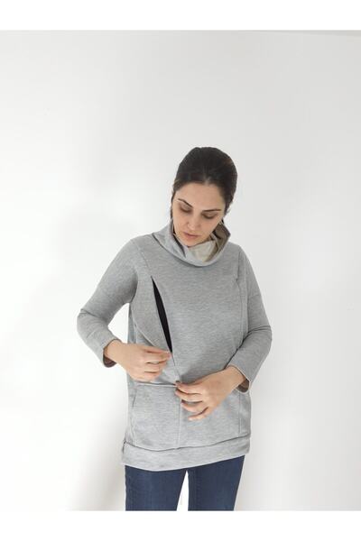 Baby Boroosh Hanorac pentru alăptare/hanorac pentru alăptare ascuns (GRI)