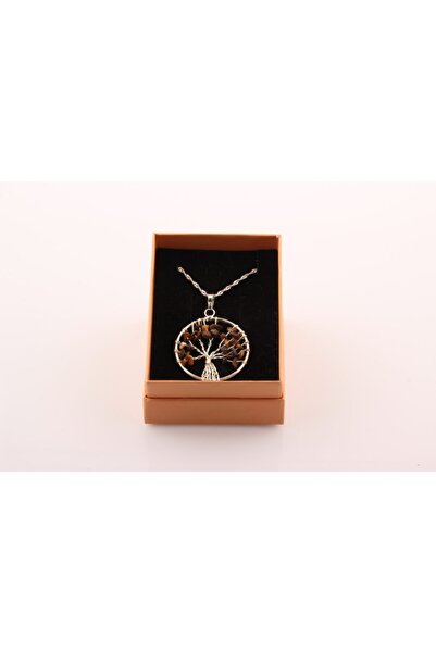 OSMANLI DOĞAL TAŞ Sertifikalı Kaplan Gözü Kolye Ucu