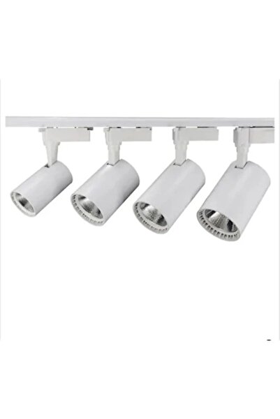 Gold ROYAL 4 Adet 30w Beyaz Kasa Günışığı Ray Spot 1 Metre Ray