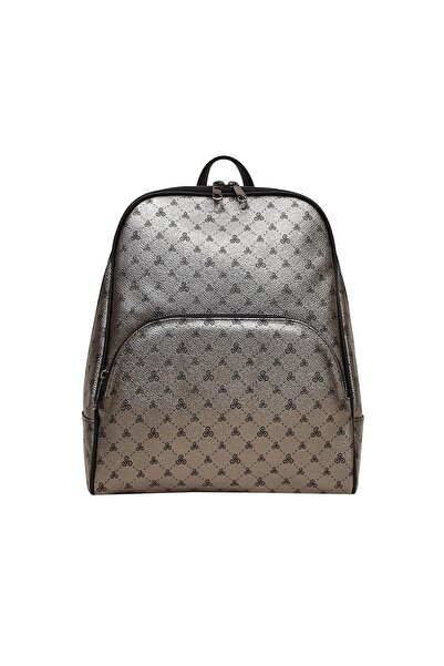 Ysmn Γυναικείο σακίδιο πλάτης με μονόγραμμα Platinum Yc041581slg