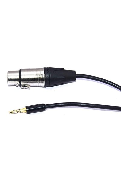 Mykablo Mikrofon Çevirici - Xlr 3 Pin Dişi - 3.5 Mm Trrs Erkek - 10 Metre