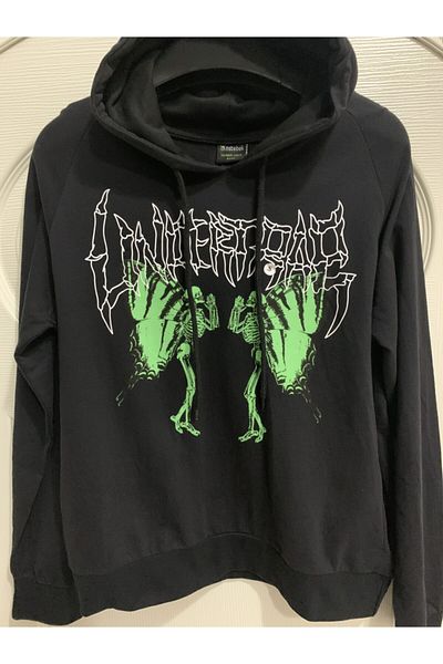 Köstebek Unisex Gothic Butterfly Hooded Sweet