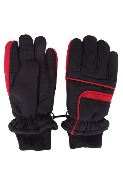 İşnar Boy's Snow Gloves 4-7 Years Black Red Color Model 3510-2516