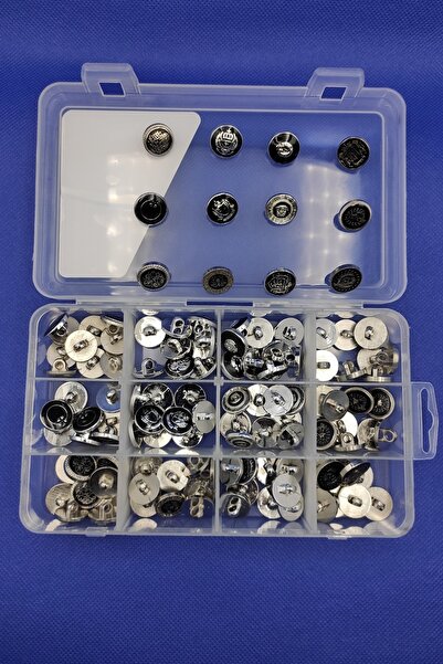 platin hediyelik 120 τεμάχια μεταλλικού σετ κουμπιών με σχέδιο κουμπιών για παλτό