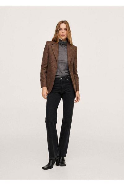 MANGO Woman Γυναικείο μακρυμάνικο μπλουζάκι με μεσαίο λιωμένο γκρι ζιβάγκο