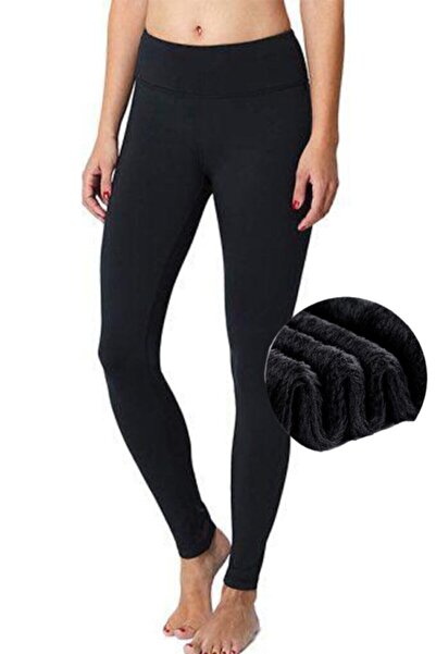 jilly jo Γυναικείο Μαύρο Λούτρινο Εύκαμπτο Χειμερινό Θερμικό Καλσόν