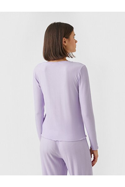 Koton Crew Neck Long Sleeve Pajama Top