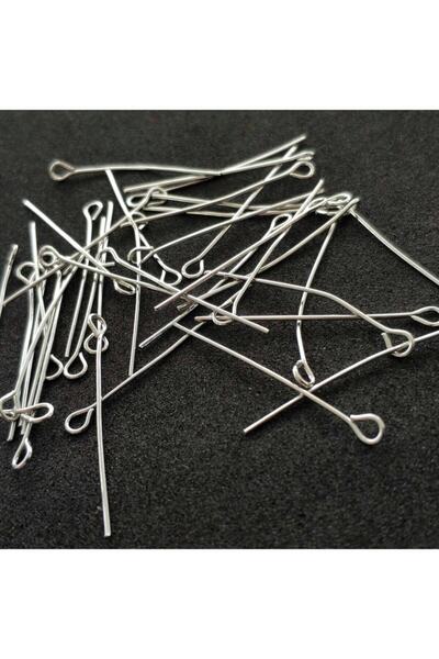 Selderesi 100 Adet Takı Tesbih Yapımı Için Halkalı Çivi Tel - 0,6mm Kalınlık