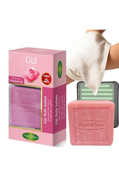 Phytoflora صابون بخلاصة الورد - كيس وصابون مع هدية