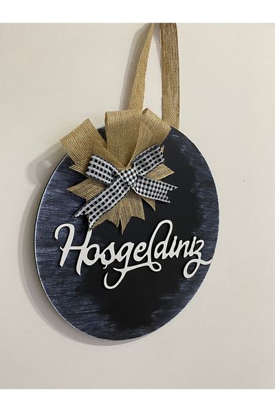 HOBİ55 Στολίδι πόρτας καλωσορίσματος Ξύλινο Kp-60