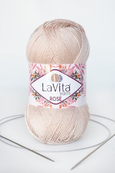 LaVita Yarn Rose Amigurumi, Punch, Etamin, El Örgü Ipi Taka Yarn (4031-somon)
