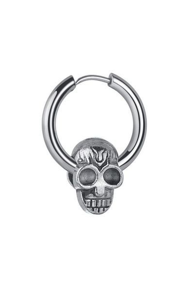 The Collection Skull Hoop Earrings