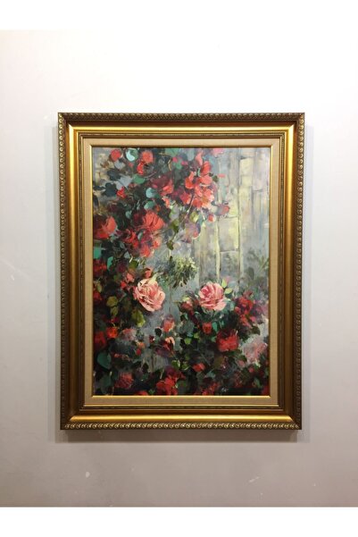 Asmin Sanat Evi Çiçek Resmi Orijinal Yağlı Boya 65 X 85