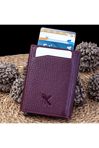 Karalı Deri Hakiki Deri Mekanizmalı Cüzdan Kartlık 4 Farklı Renk Kd101