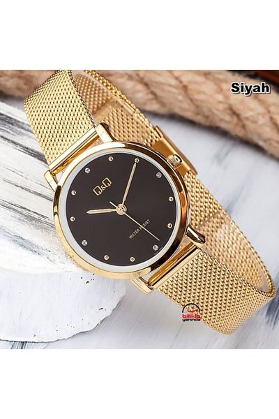 Q&Q Women's Wristwatch Straw Cord 6 Colors Black