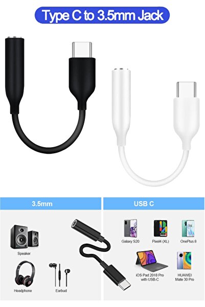 Phonextra Type-c Kulaklık Aux Tak Çalıştır Dönüştürücü Çevirici Tüm Android I...