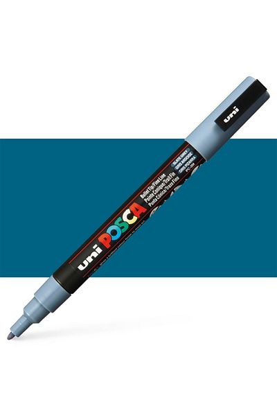 Uni Posca Marker Pc-3m (0.9-1.3mm) Lead Gray