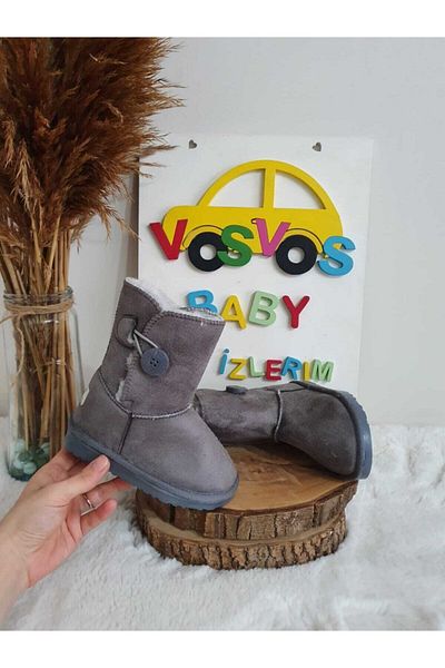 VOSVOSBABYSTORE Cizme gri întregi - Cumpărați 1 mărime mai mare