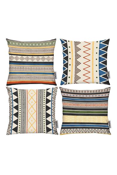 RİTMOHOME Nordic, acasă, boem, modern, imprimat pe două fețe, 4 bucăți, 43x43, huse de pernă colorate