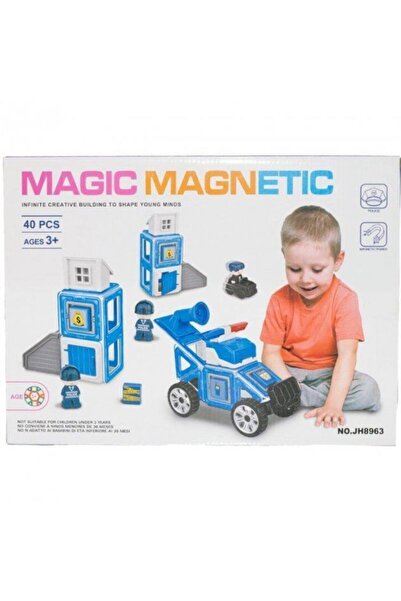 Magic Kızılkaya Magnetic 40 Parça Polis Oyun Seti Magnetik Jh8963