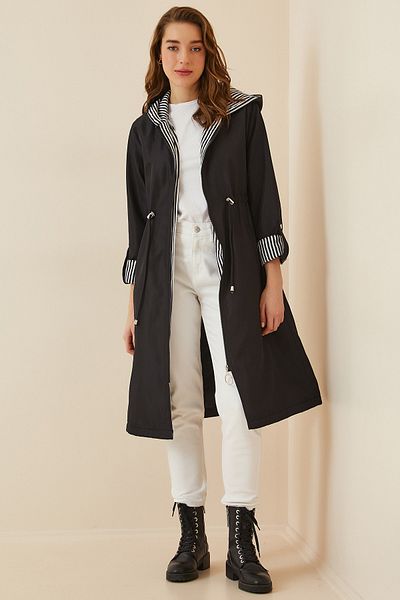 Happiness İstanbul Trenchcoat - Schwarz - Zweireihig