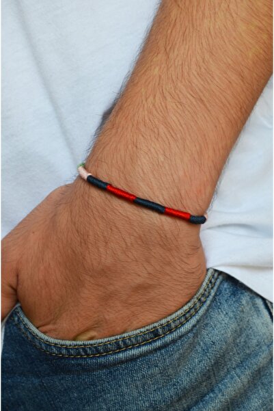 Bidüğüm Unisex Etnik Esinti Halat Bileklik, El Emeği, Ayarlanabilir Boyut, Ka...