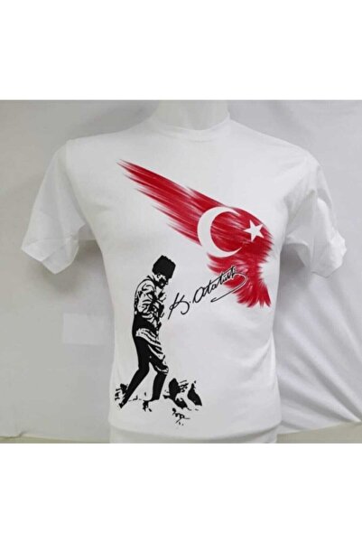 BLUEMOOR Tricou cu mânecă scurtă pentru copii unisex cu imprimeu Ataturk