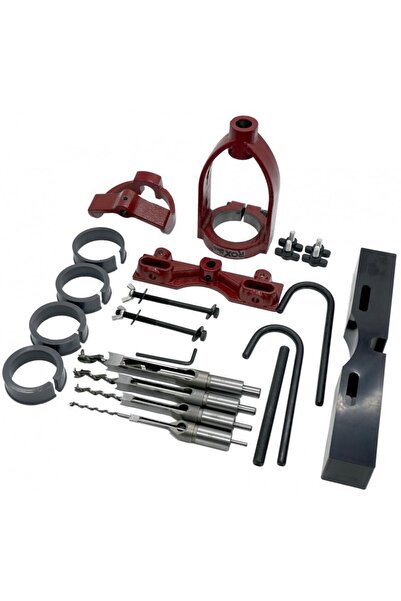 Rox Wood 0038 Sütunlu Matkaba Takılır Zıvana Kare Delik Açma Seti