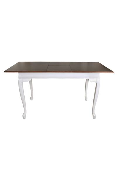 Meser Mobilya Sakarya Lükens Ayaklı Beyaz-koyu Ceviz Mdf Açılır Mutfak Masası