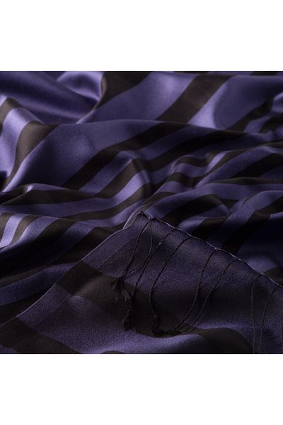 ipekevi Violet Focus Meridian Stripes șal de mătase