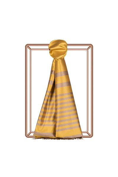 ipekevi Dore Focus Meridian Stripes șal de mătase