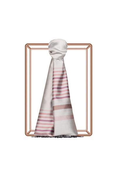 ipekevi Şal de mătase cu dungi Meridian Lame Ince