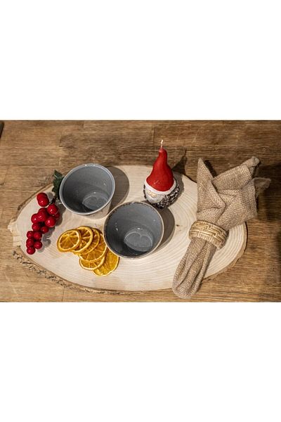 Porland Ruby Seasons Dark Gray Bowl 160cc 2-pack