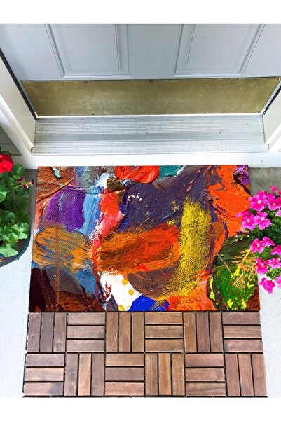 Buket Home سجادة باب أمامية ملونة، سجادة باب مزخرفة، سجادة باب داخلية للمنزل