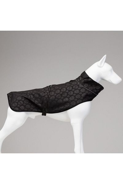 Lindodogs Softshell Black Skull Dog Raincoat (small, Medium and Large Breed)