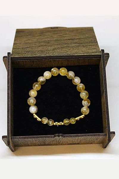 Yasamtohumu Brățară Citrin Stone 8mm