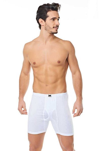 Tutku Ανδρικό 4 τεμάχιο White Long Boxer Mrt0111b4