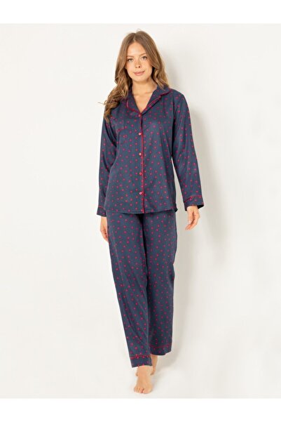 Doremi Doğal Viskon Soft Yumuşak Düğmeli Cepli Pijama Takımı