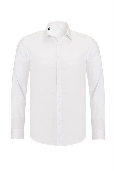 R-Germen Black White Blue 3-Piece Matte Satin Slim Fit Shirt